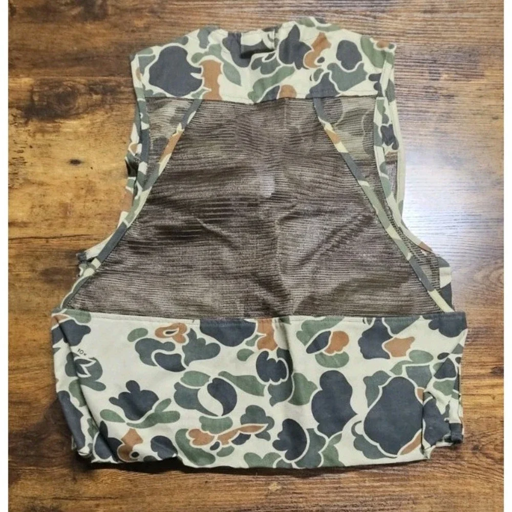 Vintage 10X Mens AMMO Hunting Camouflage Vest Size Small